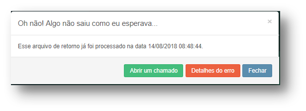 Alerta Arquivo já Processado